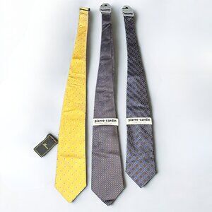 Pierre Cardin & Bocara Silk Tie Set of 3 | 100% Silk, Stain Repellent, Never Wor